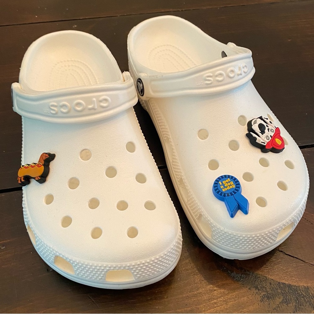 CROCS White Sandals with Signature Ventilation